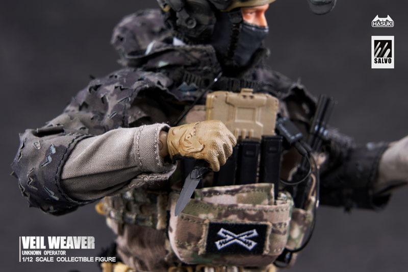 Action Figure 1/12 Black Ops SA-04 Veil Weaver - SALVO Series By HASUKI