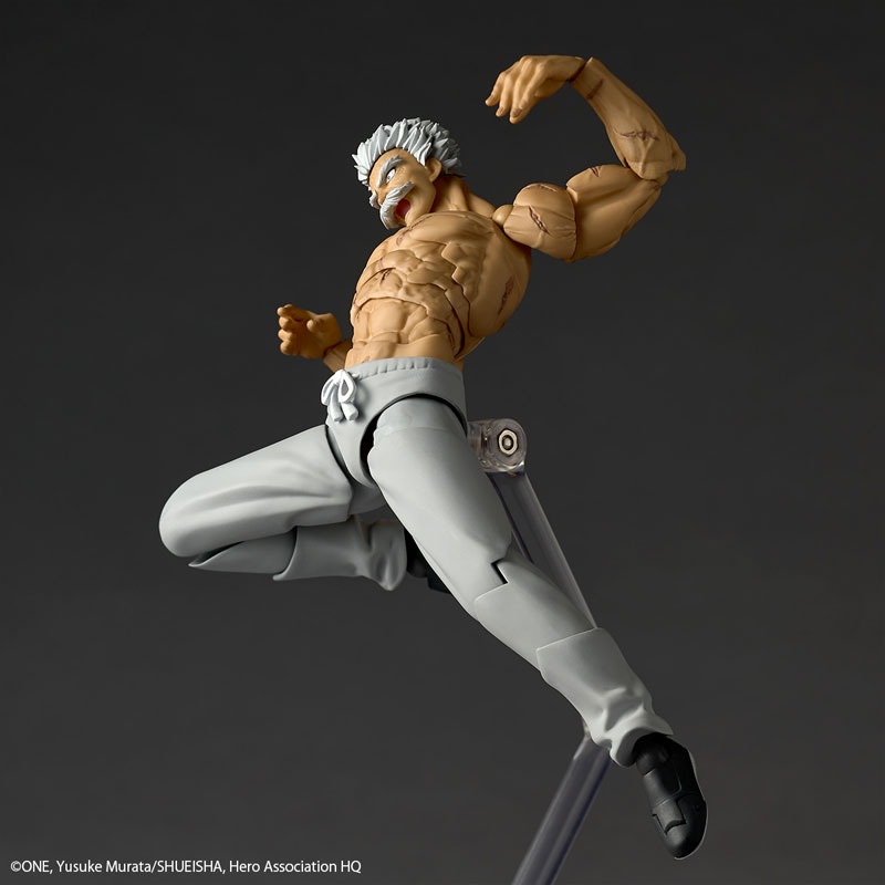 Revoltech Amazing Yamaguchi Action Figure Silver Fang - One Punch Man By Kaiyodo