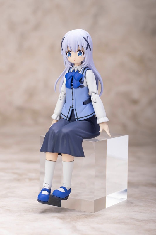 Plafia Plastic Model Kit Kafuu Chino & Tippy - Gochuumon wa Usagi Desu ka? Bloom By PLUM