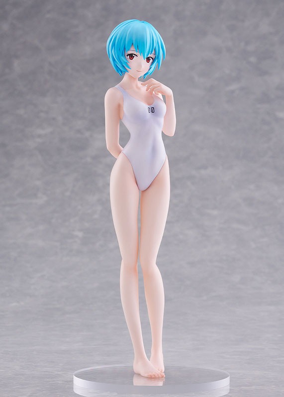 Pop Up Parade Figure L Size Ayanami Rei - Beach Queens One Piece Swimsuit Style Ver. Evangelion By Wave