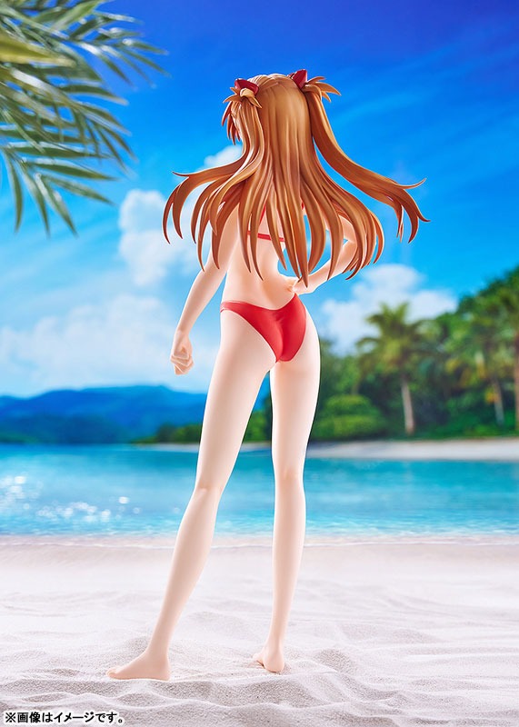 Pop Up Parade Figure L Size Asuka Shikinami Langley - Beach Queens Bikini Style Ver. Evangelion By Wave