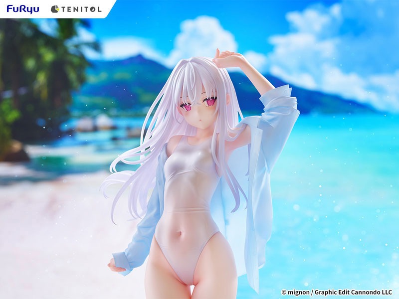 TENITOL TALL Figure Shiro - Swimsuit Ver. Illustration by mignon (30cm) By FuRyu