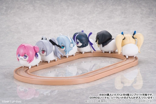 Image of [Set of 6] Yurayura Forest Mini Figure DORO Action Hobby Collection - Goddess of Victory: NIKKE (8cm) & Yurayura Forest Mini Figure Special Dog Park Rail (S, Beige) - Goddess of Victory: NIKKE (8cm)  By Amiami