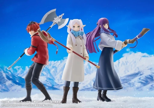 Image of Oshi Works Non Scaled Figure Frieren, Stark, Fern - Sousou no Frieren By Kotobukiya