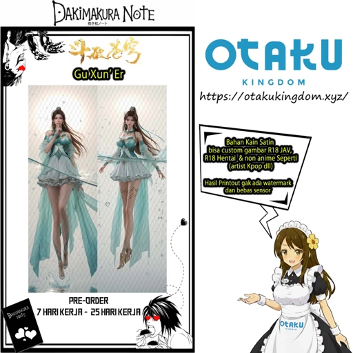 Image of Sarung Bantal Dakimakura 3D Art Gu Xun'Er Pool Ver. - Battle Through The Heavens  Pillow Cover Only Or + Pillow Core By Otaku Kingdom