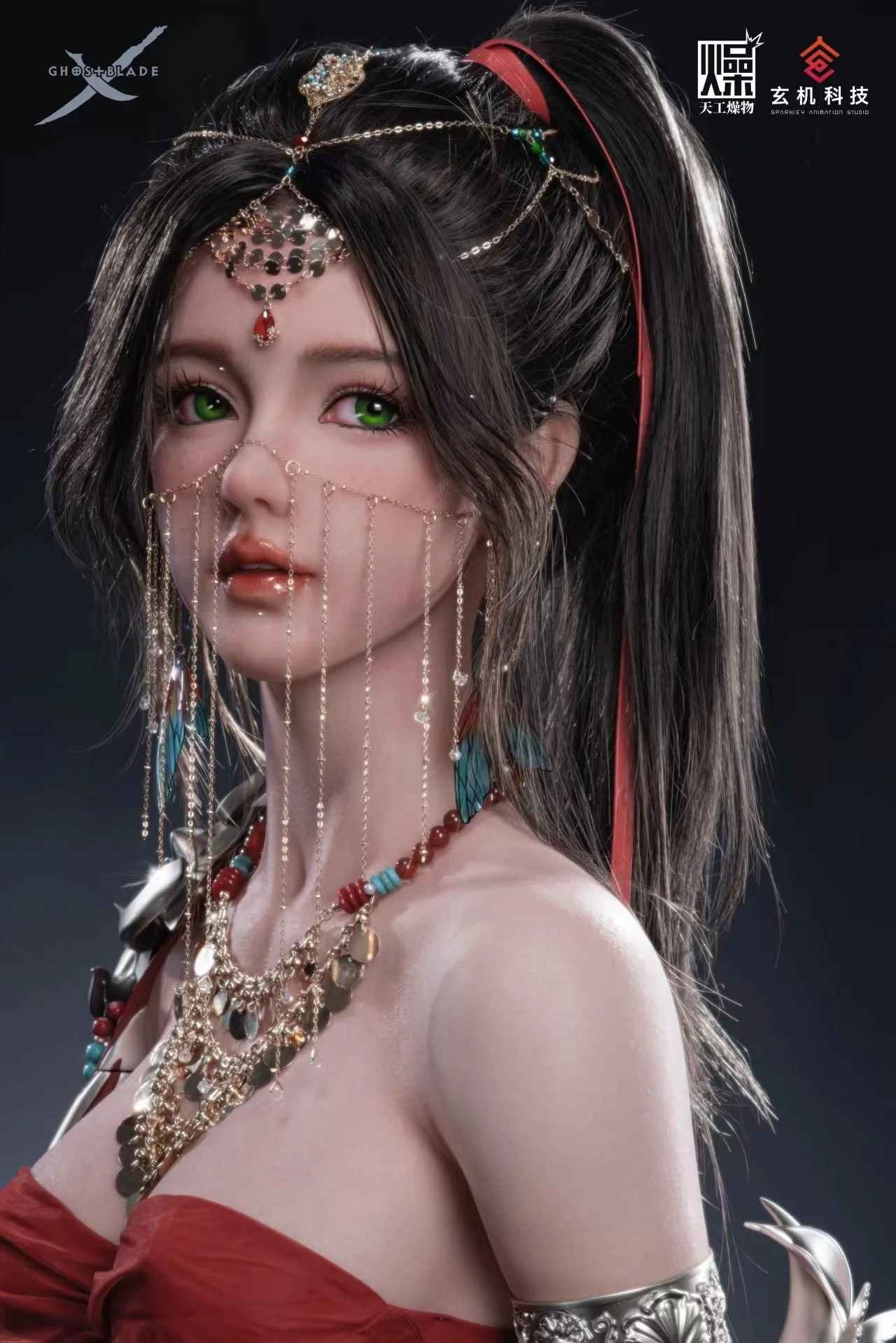 Silicone Real Life Size Bust 1:1 Princess Lylian - Ghostblade (Promo Free Ongkir + Packing Kayu)