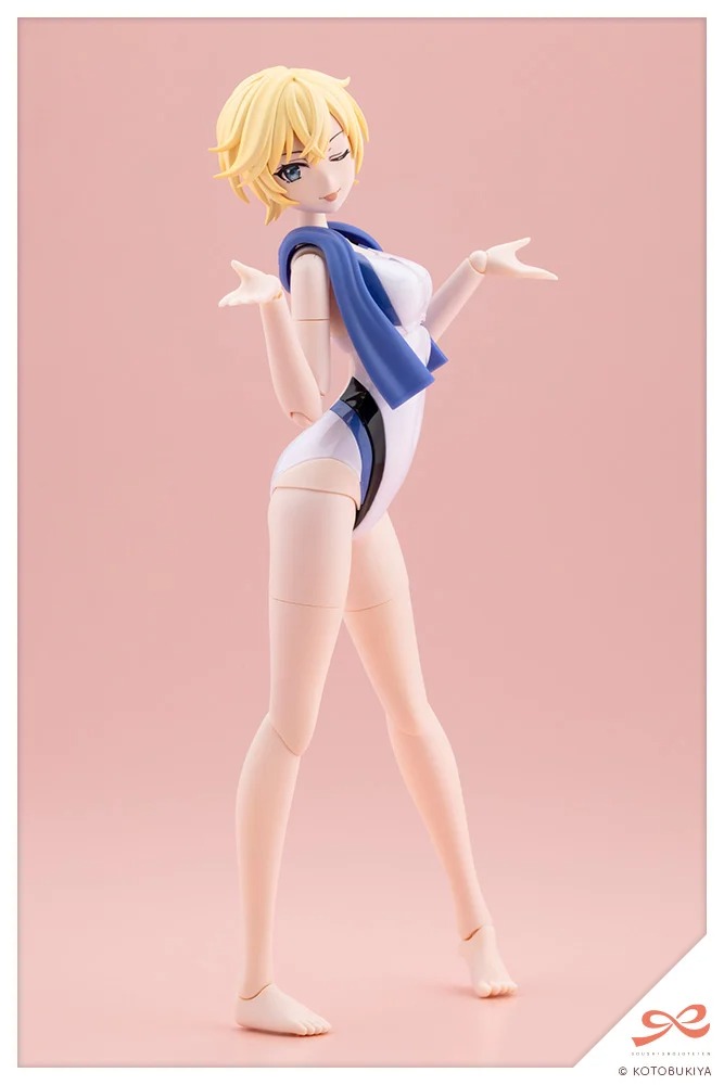 Sousai Shoujo Teien 1/10 Plastic Model Rui Saotome - Dreaming Style White Dolphin - Touou High School Competitive Swimsuit Ver. By Kotobukiya