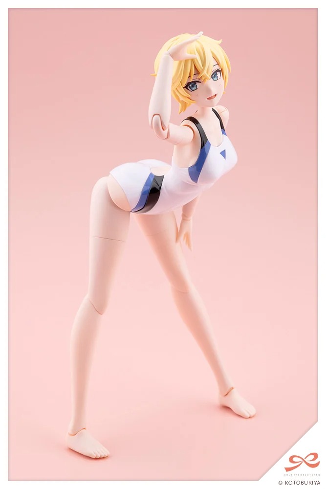 Sousai Shoujo Teien 1/10 Plastic Model Rui Saotome - Dreaming Style White Dolphin - Touou High School Competitive Swimsuit Ver. By Kotobukiya