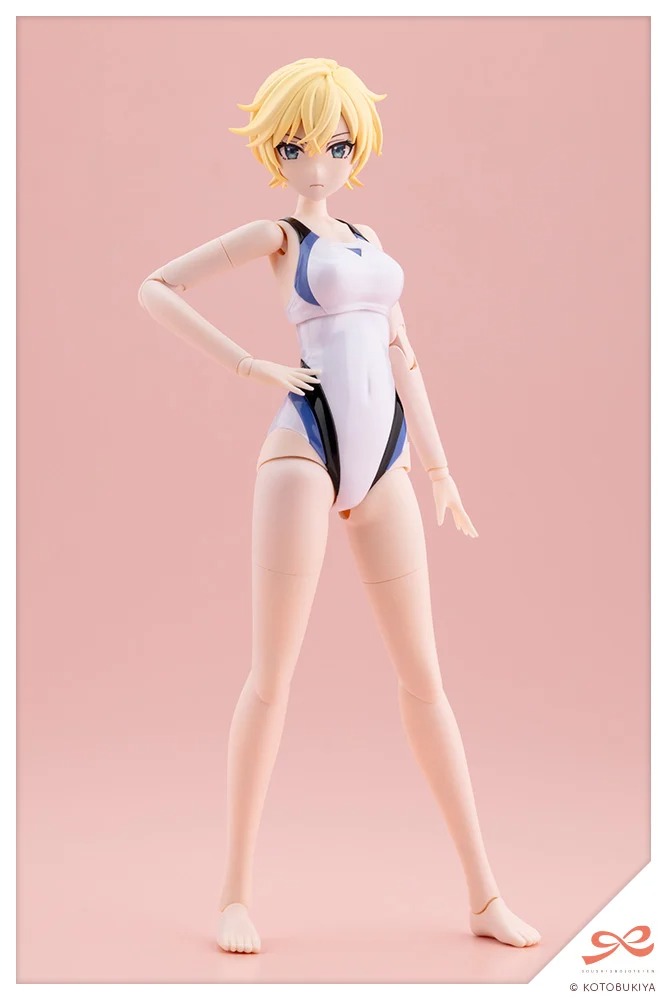 Sousai Shoujo Teien 1/10 Plastic Model Rui Saotome - Dreaming Style White Dolphin - Touou High School Competitive Swimsuit Ver. By Kotobukiya
