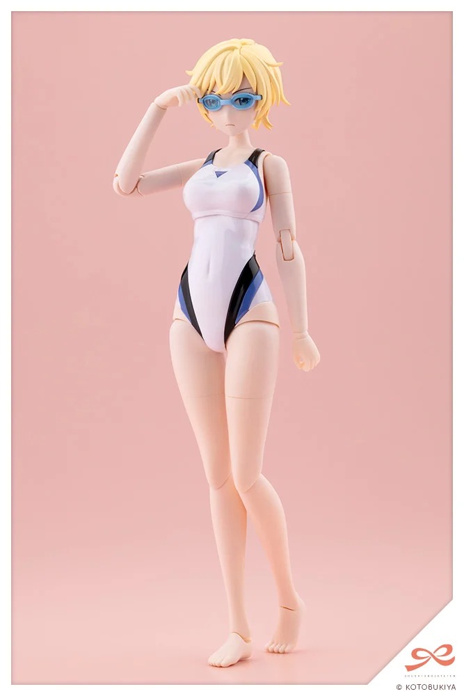 Sousai Shoujo Teien 1/10 Plastic Model Rui Saotome - Dreaming Style White Dolphin - Touou High School Competitive Swimsuit Ver. By Kotobukiya