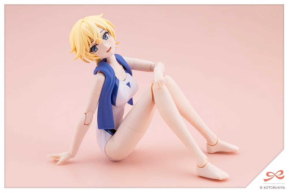 Sousai Shoujo Teien 1/10 Plastic Model Rui Saotome - Dreaming Style White Dolphin - Touou High School Competitive Swimsuit Ver. By Kotobukiya
