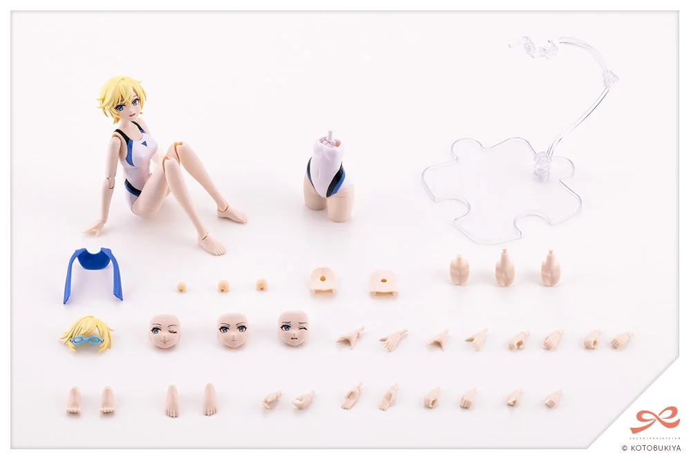 Sousai Shoujo Teien 1/10 Plastic Model Rui Saotome - Dreaming Style White Dolphin - Touou High School Competitive Swimsuit Ver. By Kotobukiya