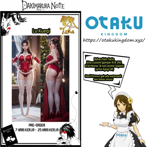 Image of Sarung Bantal Dakimakura 3D Art Lu Xueqi Sexy Christmas Ver. - Jade Dynasty / Zhu Xian Pillow Cover Only Or + Pillow Core By Otaku Kingdom