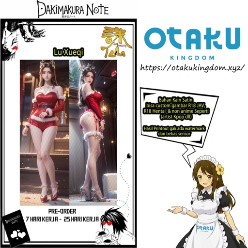 Image of Sarung Bantal Dakimakura 3D Art Lu Xueqi Sexy v2 Christmas Ver. - Jade Dynasty / Zhu Xian Pillow Cover Only Or + Pillow Core By Otaku Kingdom