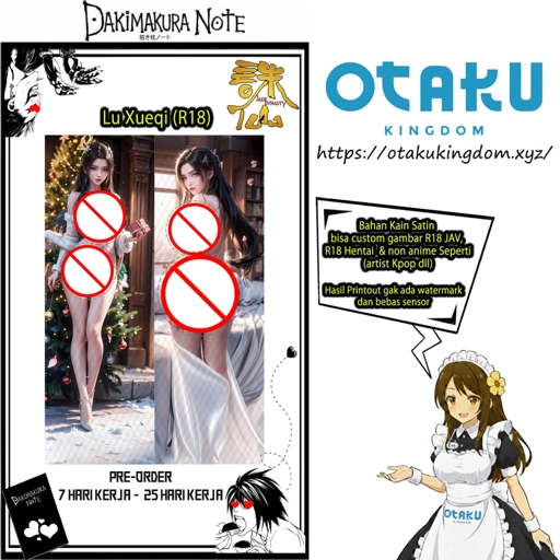 Image of Sarung Bantal Dakimakura 3D Art Lu Xueqi Yabai Christmas Ver. - Jade Dynasty / Zhu Xian Pillow Cover Only Or + Pillow Core By Otaku Kingdom