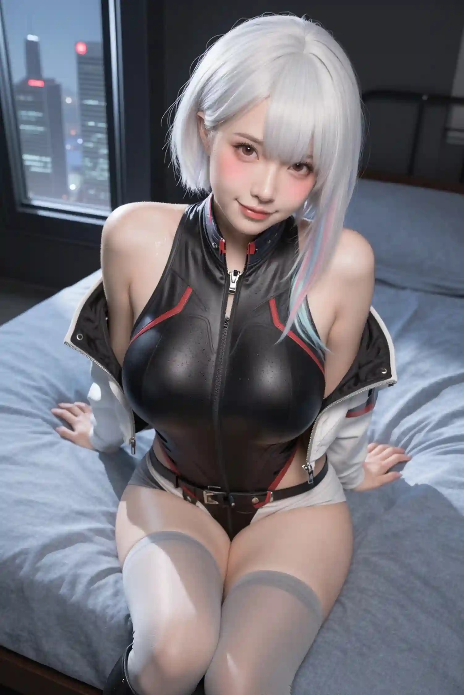 AI Cosplayer Lucy - Cyberpunk Edgerunners 121pcs Ultra HD R18 Images + 9 Short Videos Pack - Lewd Chrome Waifu Collection