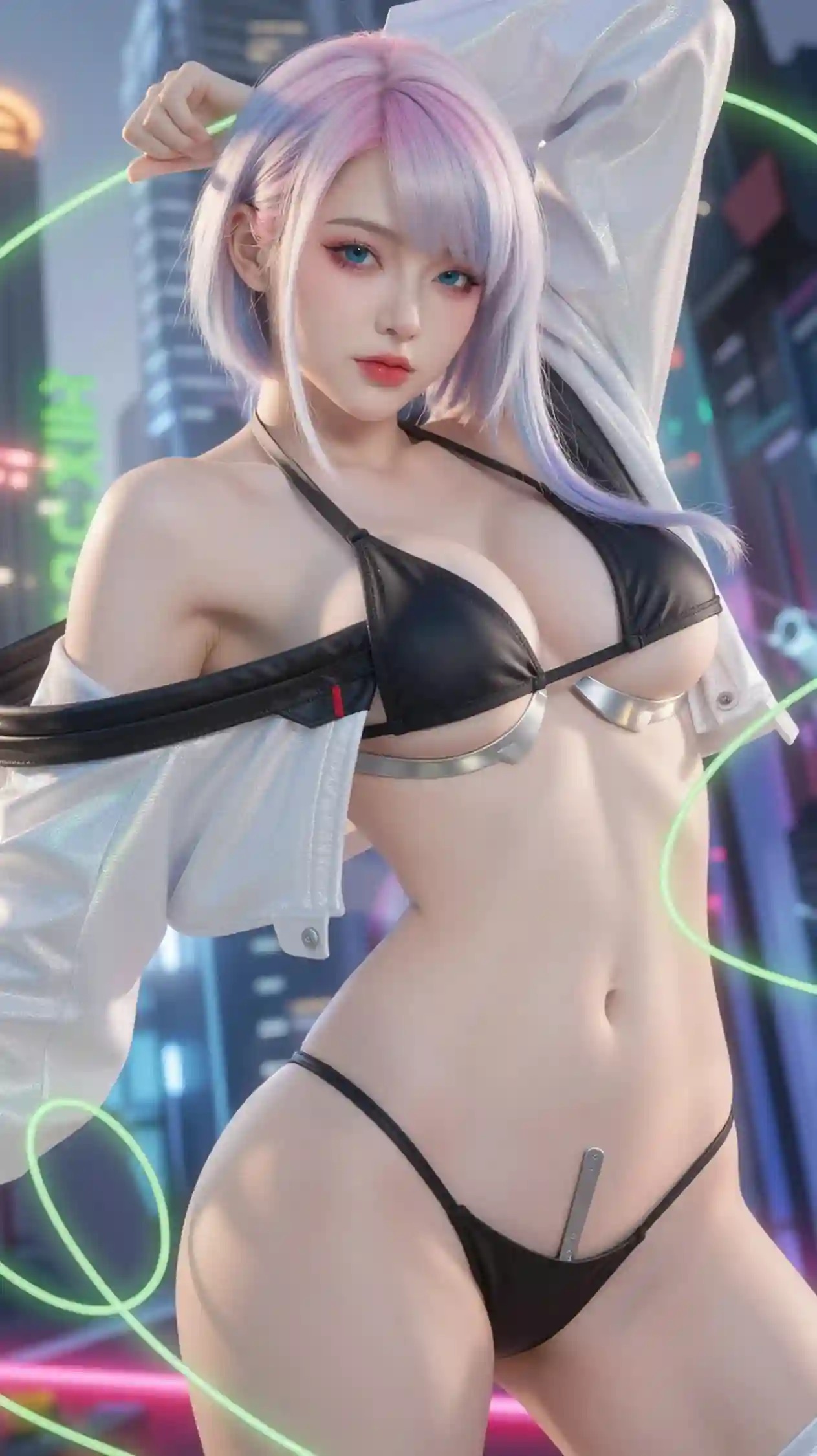 AI Cosplayer Lucy - Cyberpunk Edgerunners 121pcs Ultra HD R18 Images + 9 Short Videos Pack - Lewd Chrome Waifu Collection