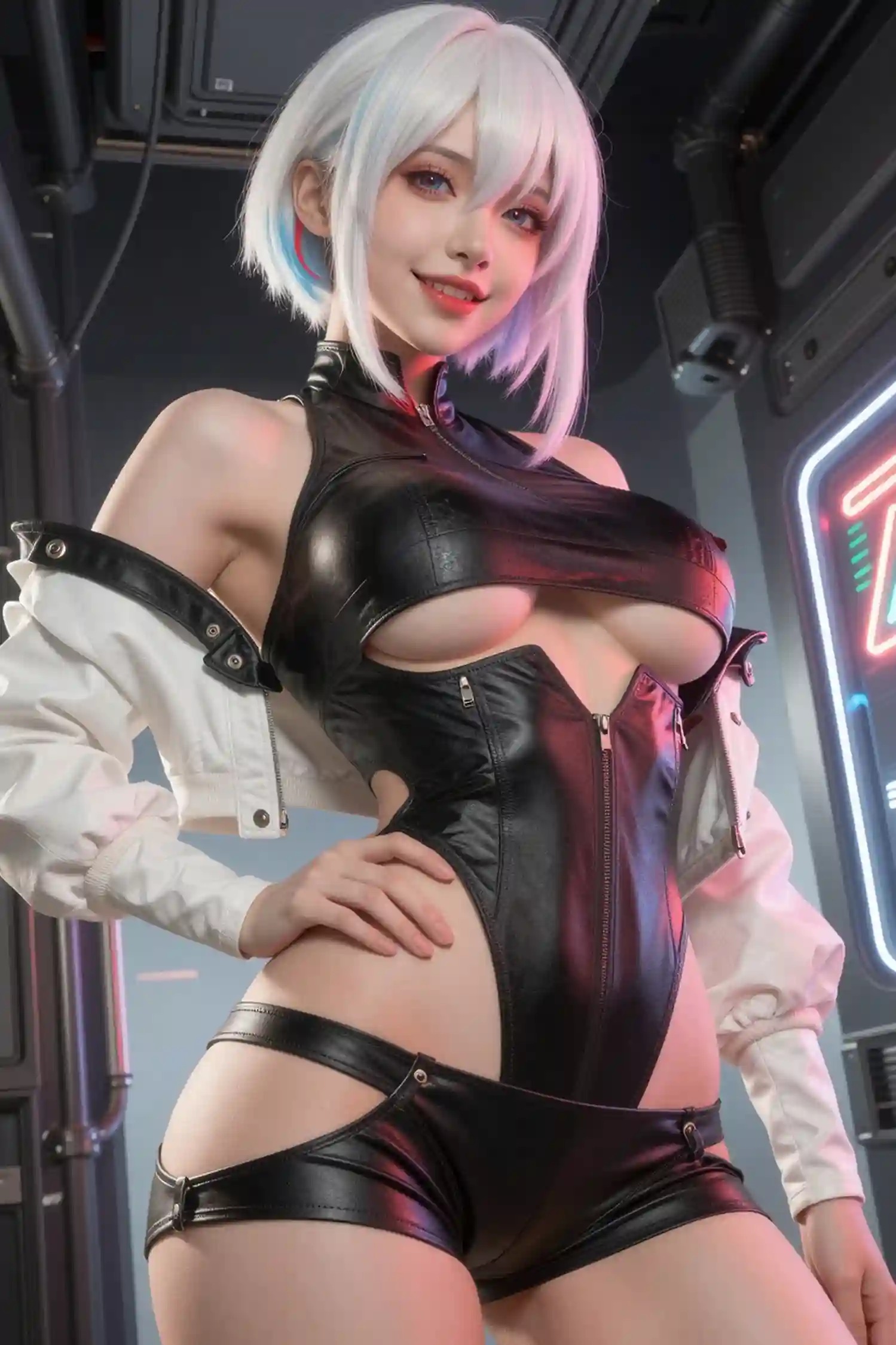 AI Cosplayer Lucy - Cyberpunk Edgerunners 121pcs Ultra HD R18 Images + 9 Short Videos Pack - Lewd Chrome Waifu Collection