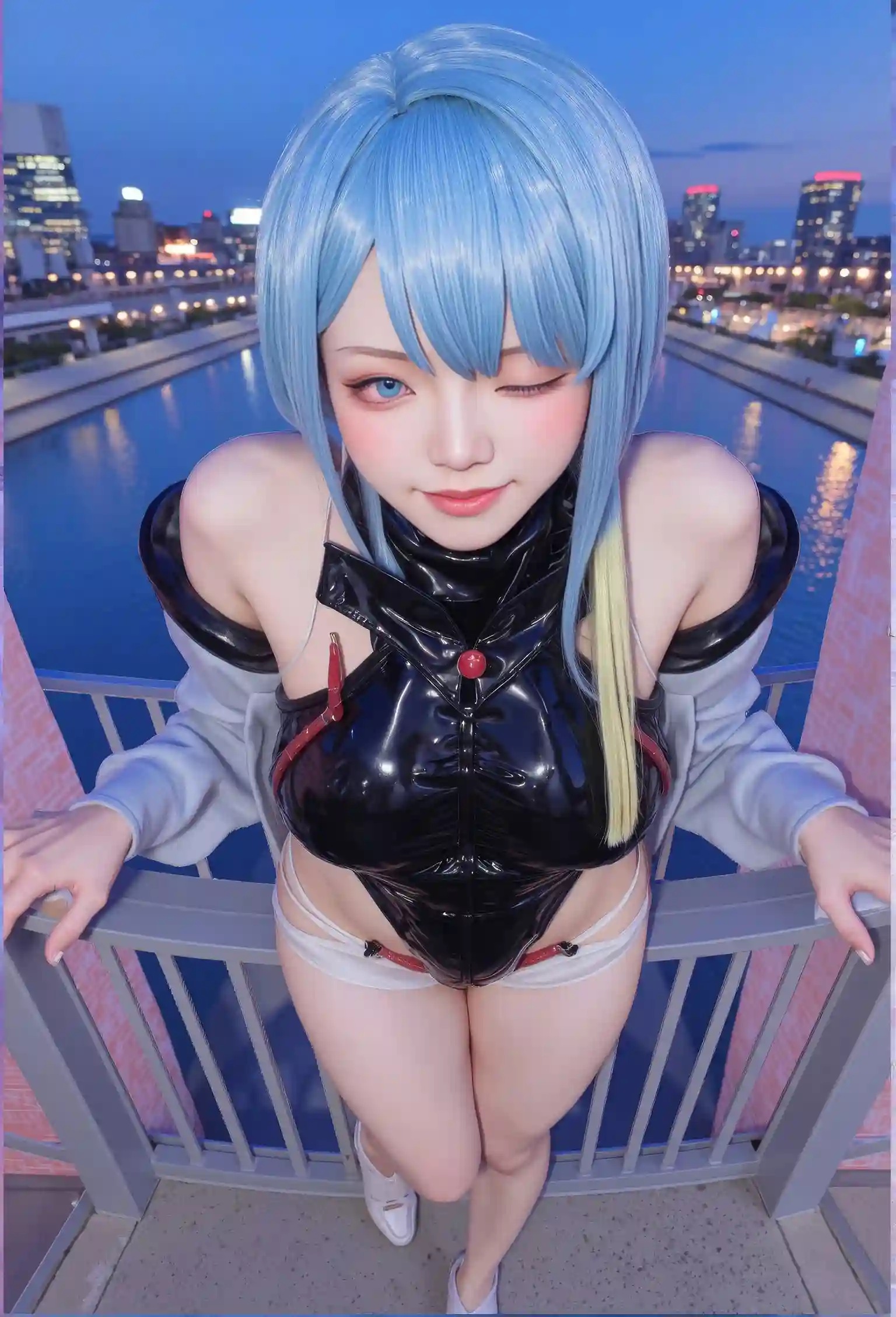 AI Cosplayer Lucy Cyberpunk Edgerunners R18 Collection – 62 Uncensored Images + 8 Videos | Latex Netrunner Digital Download