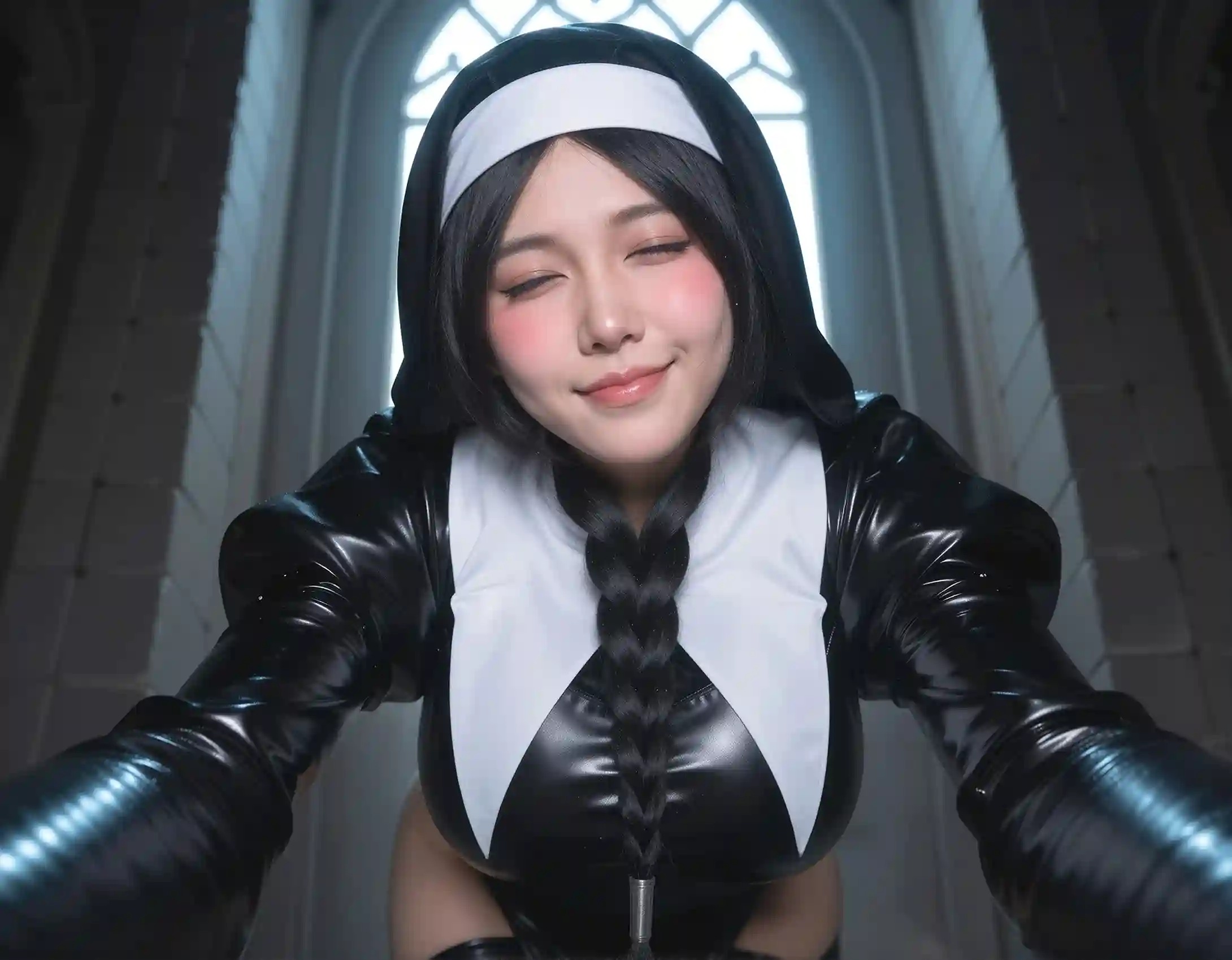 AI Cosplayer Sexy Nun R18 Bundle - 114 Ultra HD Lewd Images + 9 Hot Short Videos