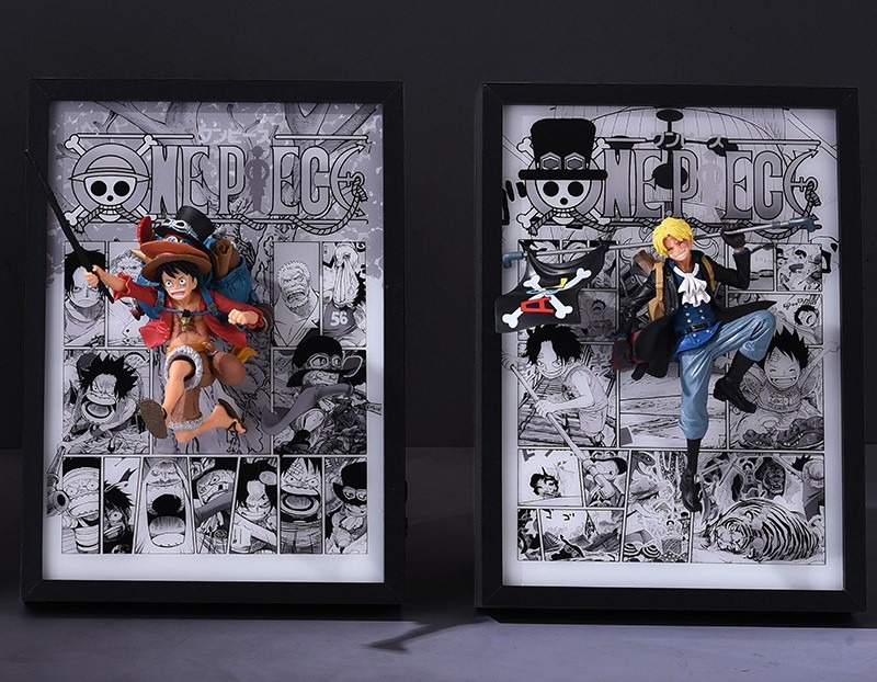 Luffy, Sabo, Ace Trio Broithers Break out of the comics 3D stereoscopic Led Light Art Ver. - One Piece