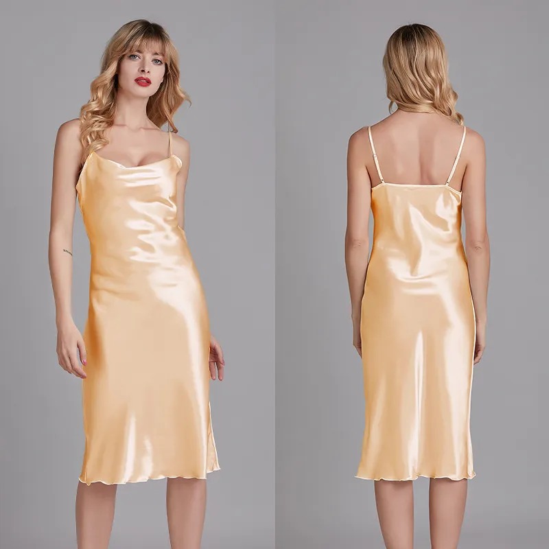 The Aphrodite’s Envy Cowl Neck Satin Slip