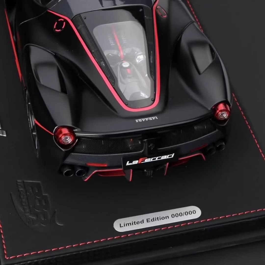 Scaled 1/18 Ferrari LaFerrari Matte Black Lafayette By BBR