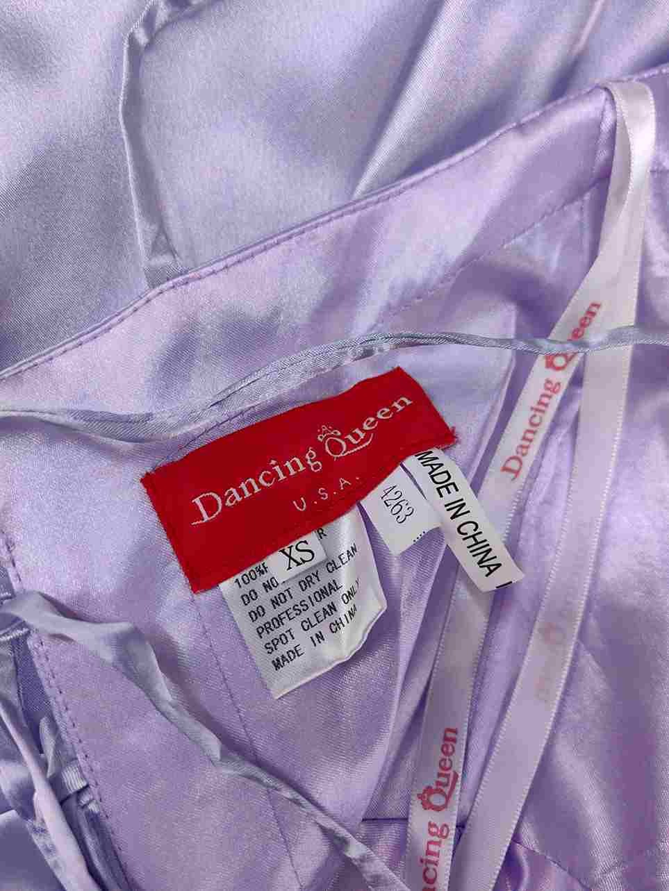 Modern Lilac Bridesmaid Dress Shiny Satin Flowy Skirt