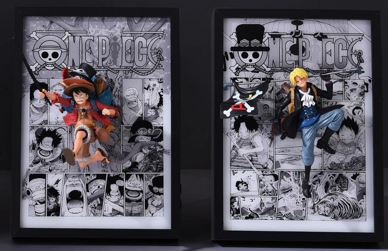 Luffy, Sabo, Ace Trio Broithers Break out of the comics 3D stereoscopic Led Light Art Ver. - One Piece