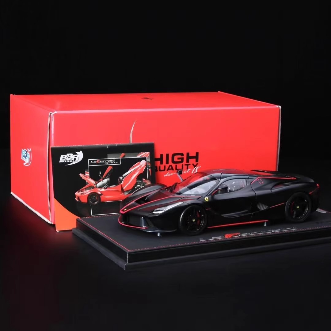 Scaled 1/18 Ferrari LaFerrari Matte Black Lafayette By BBR