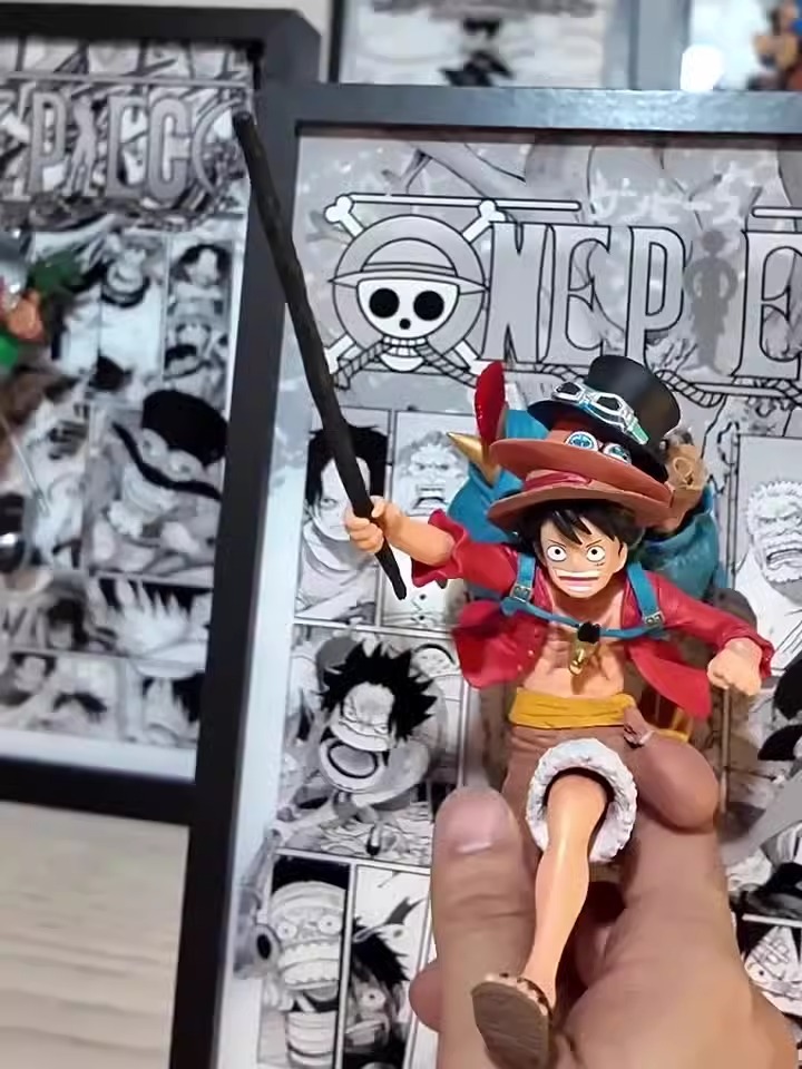Luffy, Sabo, Ace Trio Broithers Break out of the comics 3D stereoscopic Led Light Art Ver. - One Piece