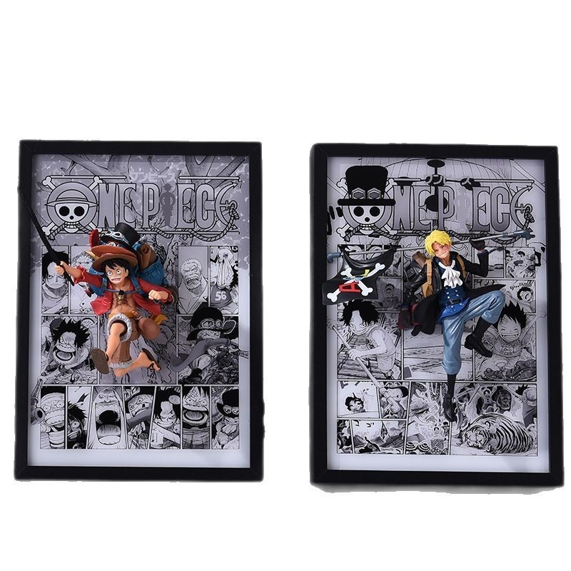 Luffy, Sabo, Ace Trio Broithers Break out of the comics 3D stereoscopic Led Light Art Ver. - One Piece