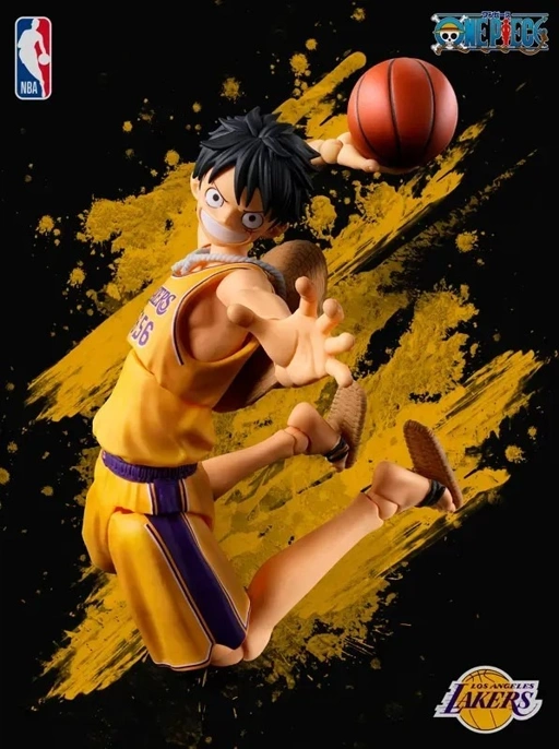 Image of SHF S.H.Figuarts MONKEY.D.LUFFY LOS ANGELES LAKERS ver. - ONE PIECE×NBA By Premium Bandai