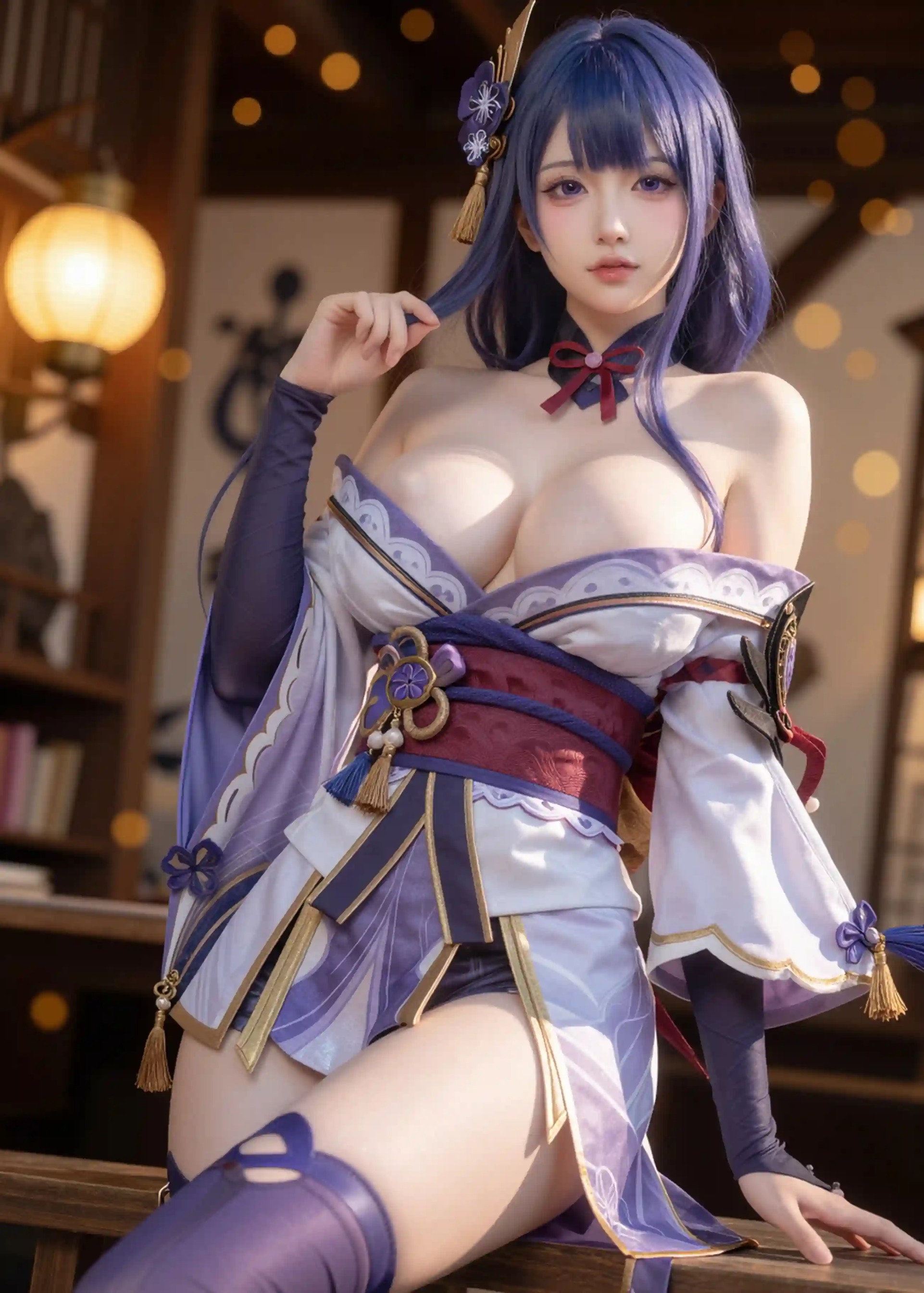 Uncensored AI Cosplay: Raiden Shogun (Genshin Impact) – 88 Images & 6 Videos [No Watermark]