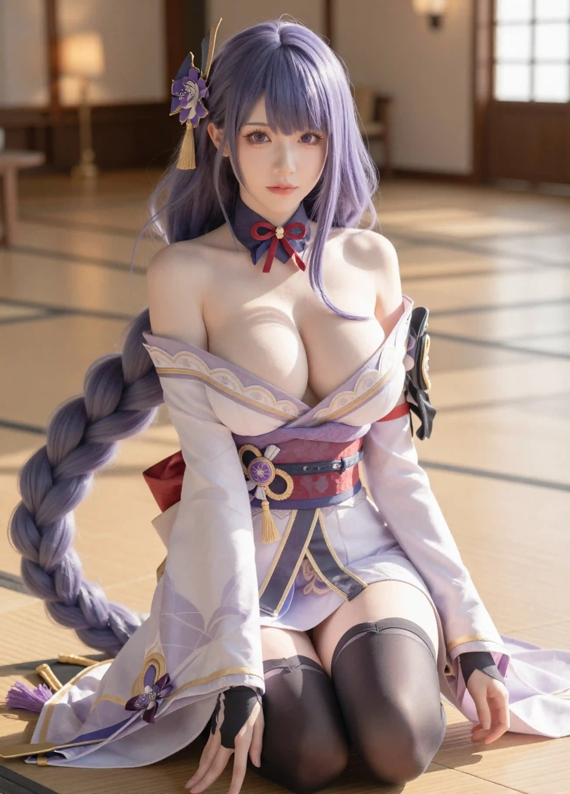 Uncensored AI Cosplay: Raiden Shogun (Genshin Impact) – 88 Images & 6 Videos [No Watermark]