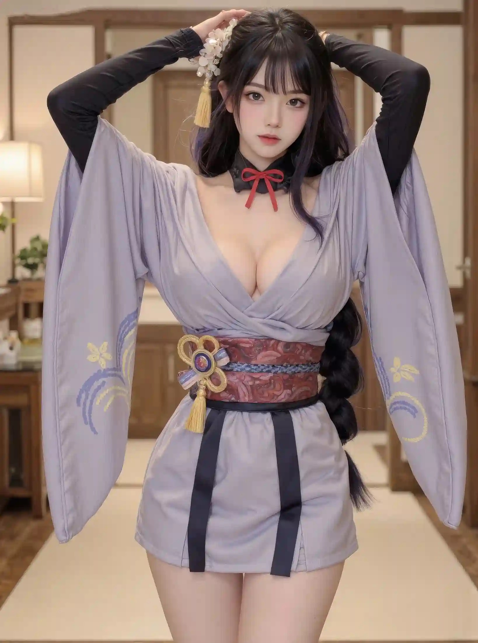 Premium AI Cosplay Raiden Shogun (Genshin Impact) Uncensored Digital Pack - 129 Images + 18 Videos