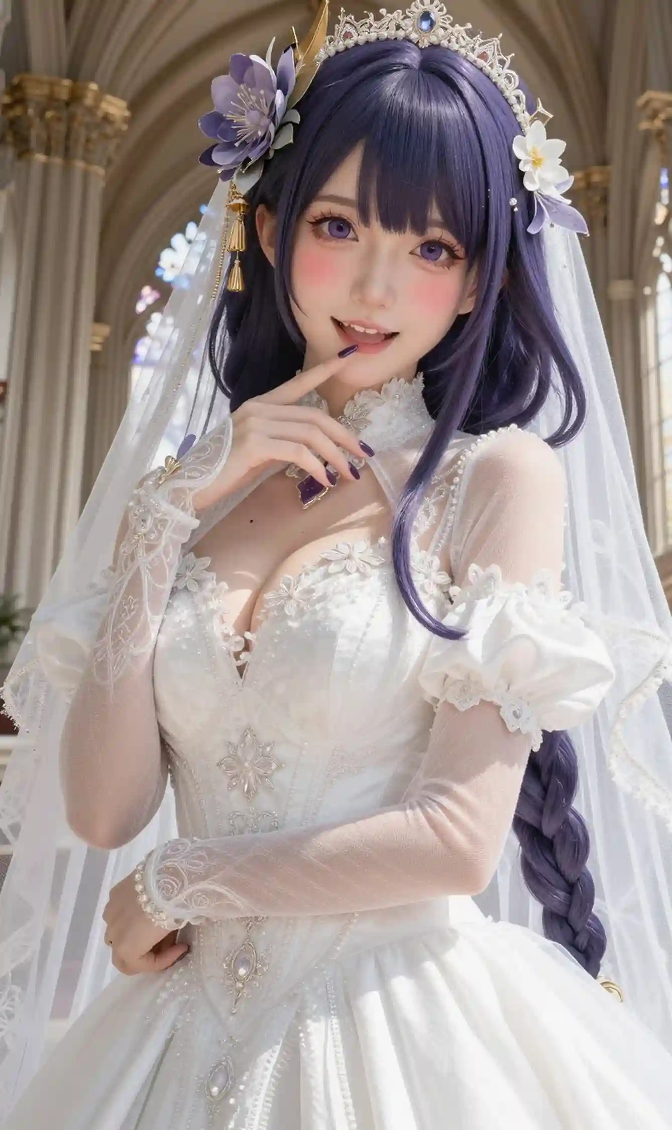 AI Cosplayer Raiden Shogun Genshin Impact R18 NSFW Bundle - 190 Ultra HD Images + 9 Explicit Short Videos