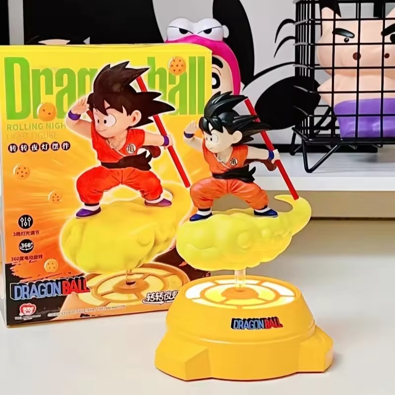 Pvc Anime Figure Songoku Smart Creative Spinning Night Light Peripheral - Dragon Ball By LDCX X TOEI ANIMATION