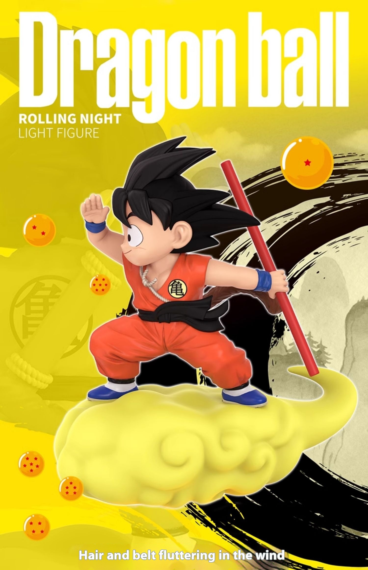 Pvc Anime Figure Songoku Smart Creative Spinning Night Light Peripheral - Dragon Ball By LDCX X TOEI ANIMATION