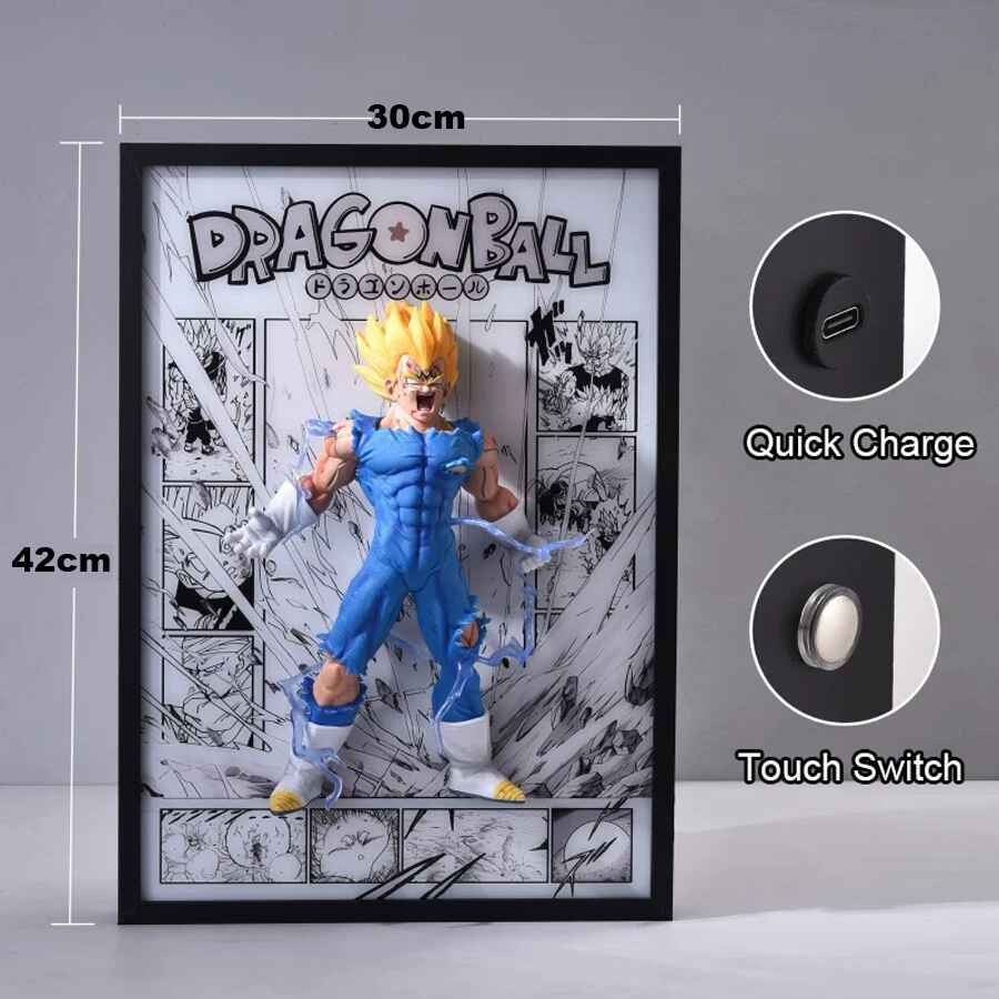 Majin Vegeta Break out of the comics 3D stereoscopic Led Light Art Ver. - Dragonball Z