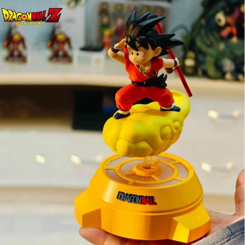 Pvc Anime Figure Songoku Smart Creative Spinning Night Light Peripheral - Dragon Ball By LDCX X TOEI ANIMATION