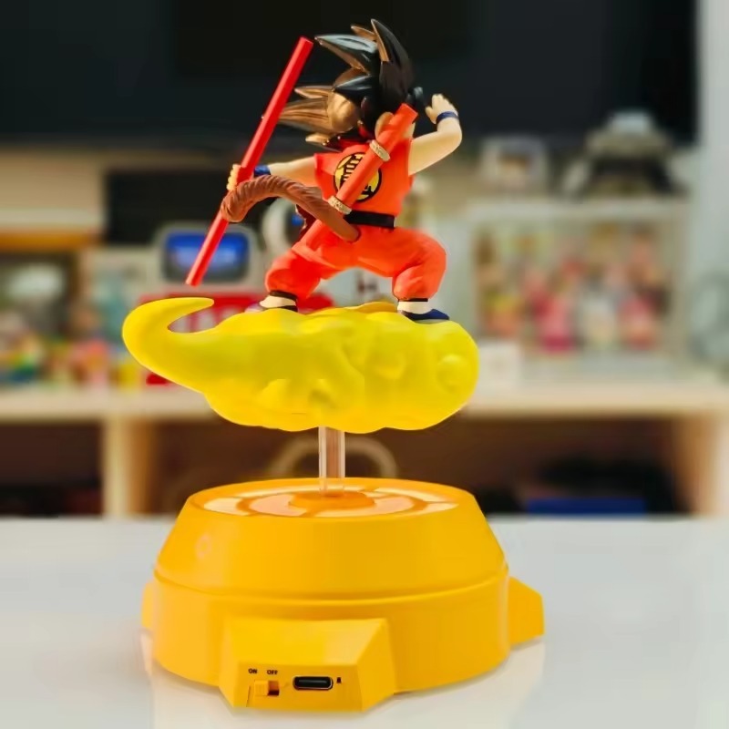 Pvc Anime Figure Songoku Smart Creative Spinning Night Light Peripheral - Dragon Ball By LDCX X TOEI ANIMATION