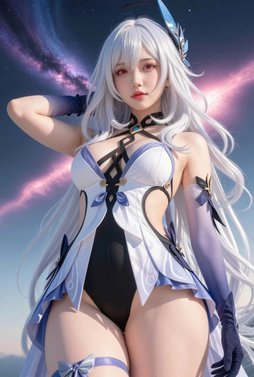 Image of AI Cosplayer Skirk Genshin Impact NSFW Bundle – 123 HD Images + 6 Short Videos | Ultra Realistic Hentai Cosplay Pack