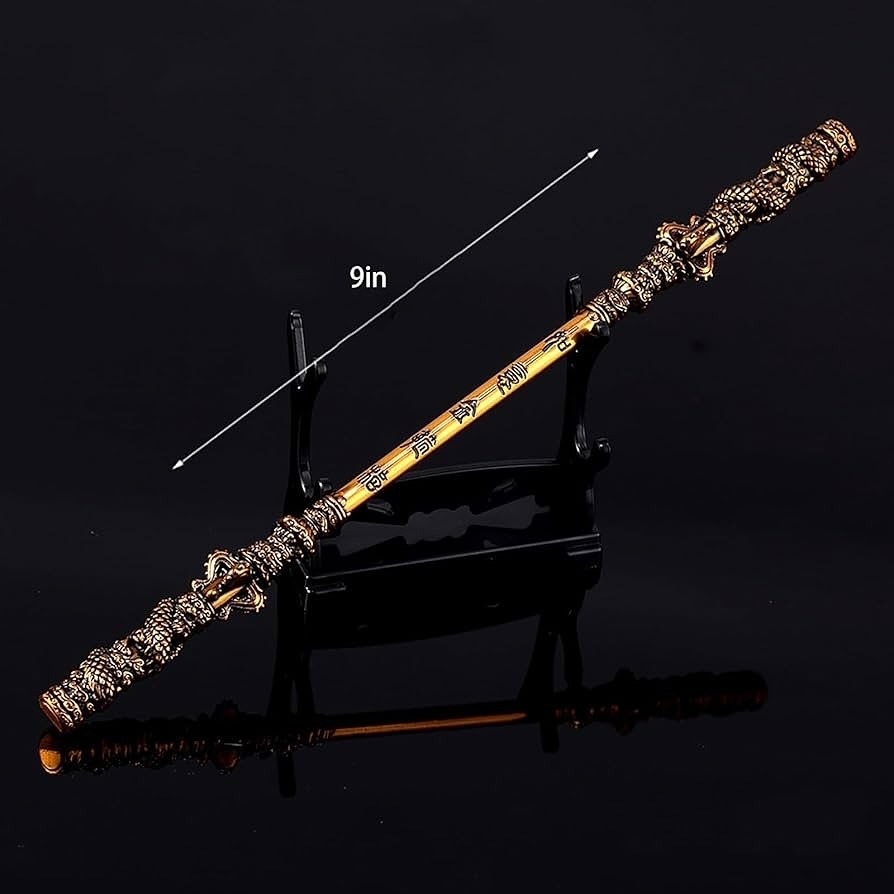 [READY STOCK ITEM] Scaled 1/1 Power Pole Weapon Black MYTH Wukong Extended To 170cm Real Life Size