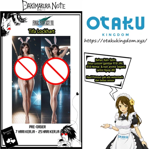 Image of Sarung Bantal Dakimakura 3D Art Tifa Lockhart White Bunny Yabai Ver. - Final Fantasy VII  Pillow Cover Only Or + Pillow Core By Otaku Kingdom