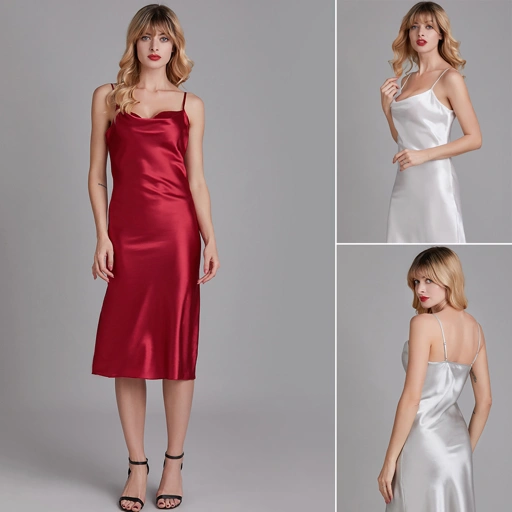 Image of The Aphrodite’s Envy Cowl Neck Satin Slip