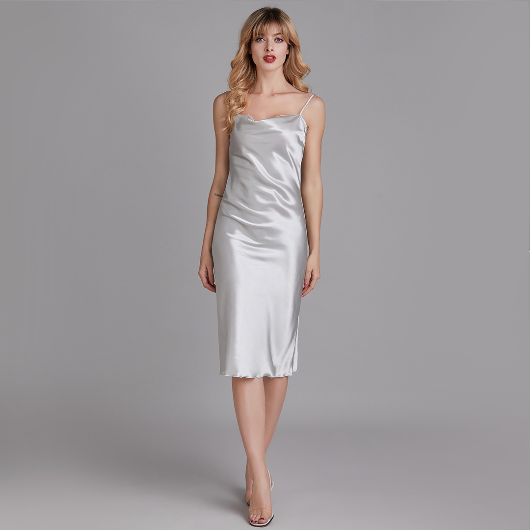 The Aphrodite’s Envy Cowl Neck Satin Slip
