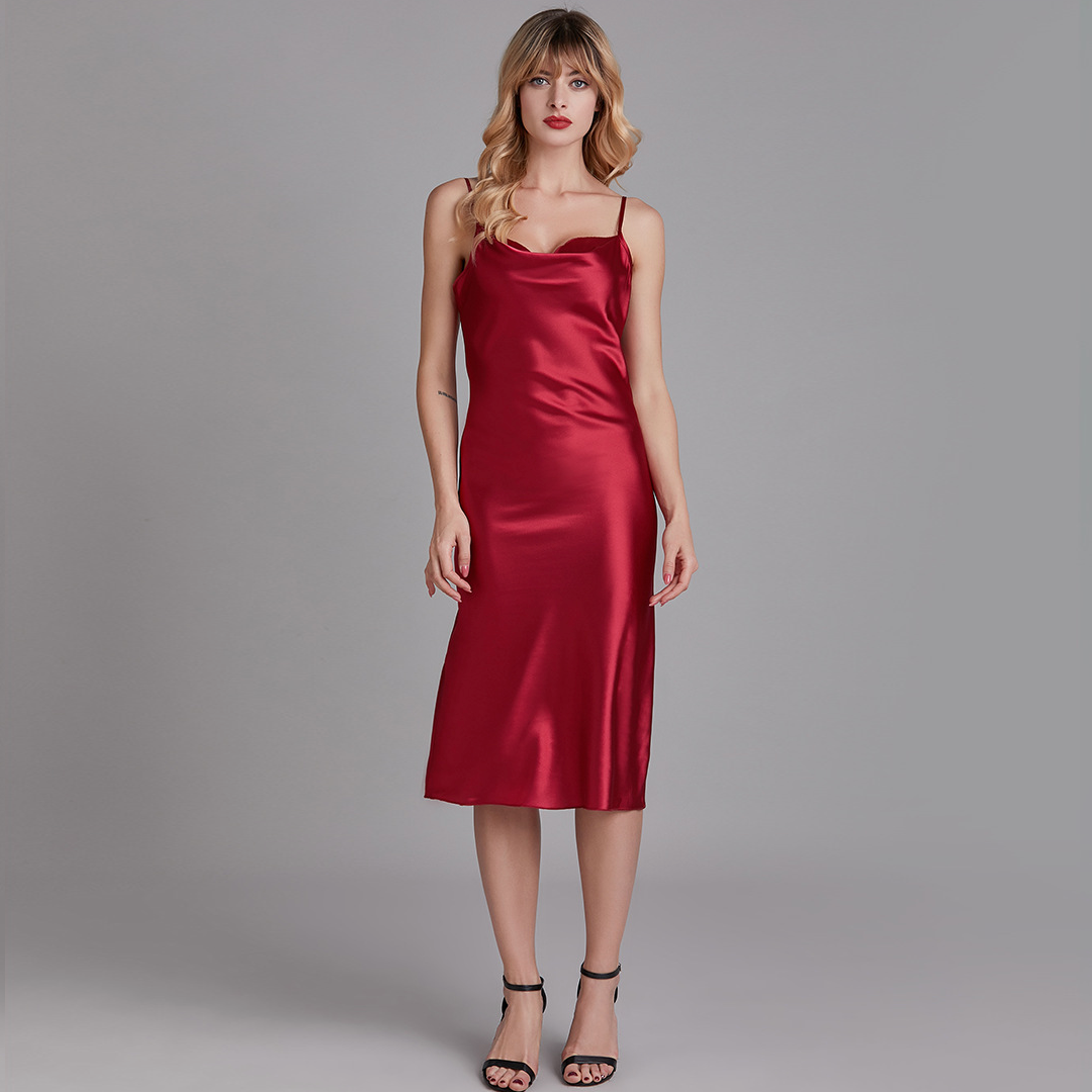 The Aphrodite’s Envy Cowl Neck Satin Slip