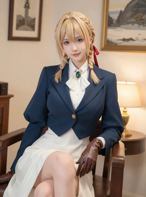 Image of [With Bonus] AI Cosplayer Violet Evergarden – 90 Uncensored NSFW Images & 7 Short Videos [No Watermark]