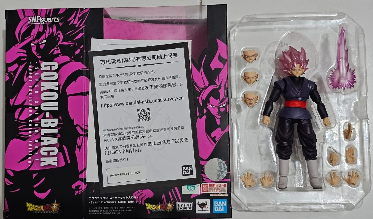 (Kondisi Bekas) SHF Black Goku Rose Event Exclusive Color Edition By Bandai Spirits
